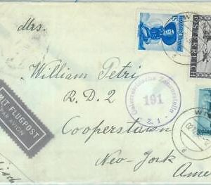 88837 - AUSTRIA - POSTAL HISTORY - MIXED FRANKING on CENSORED COVER to USA  1948