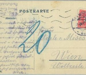 88842 - AUSTRIA - POSTAL HISTORY - Michel # TAX 67 single on POSTCARD  1948
