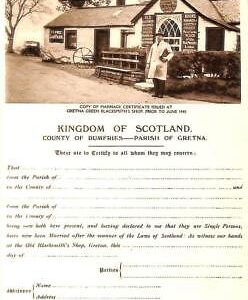 ac4694 - GB  -  VINTAGE POSTCARD: Gretna Green SCOTLAND