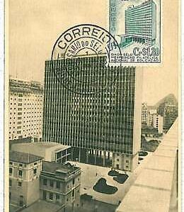 17301 - BRAZIL  - POSTAL HISTORY -  MAXIMUM CARD -  ARCHITECTURE  1953