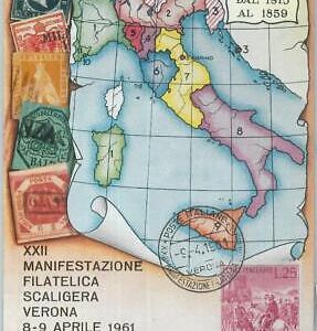 81197 - ITALY - Postal History -  MAXIMUM CARD -  POLITICS maps 1961