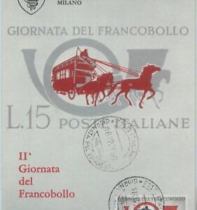 81196 - ITALY - Postal History -  MAXIMUM CARD -  STAMP DAY horse carriage 1960