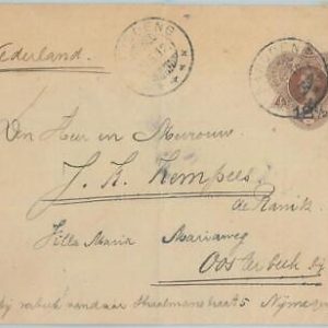72568 - NETHERLANDS Indies -  POSTAL HISTORY:  Postal  Stationery  Cover   1912