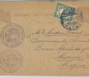 72564 - NETHERLANDS Indies -  POSTAL HISTORY:  Stationery  Card to MEXICO 1926