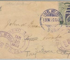 66538 - MEXICO - POSTAL HISTORY -  COVER from EL MOLINO to USA 1923 -  WINDMILLS