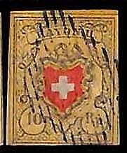94982bD  - SWITZERLAND  -  STAMP -   Yvert #  16 II -  Very Fine USED