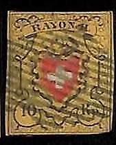 94983aB  - SWITZERLAND  -  STAMP -   Yvert #  16 II -   Fine USED