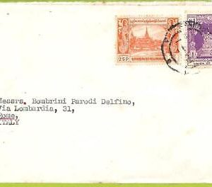 39758 - BURMA - Postal History - COVER to ITALY 1961