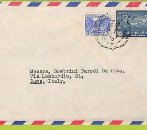 39760 - BURMA - Postal History - airmail COVER to ITALY 1963