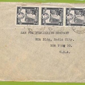 28761 - British GUIANA  - Postal History -   COVER to USA  -  Waterfalls