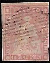 94986bC - SWITZERLAND - STAMP - ZM  # 24D Blue Thread  -   Fine USED