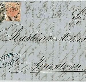 36770 AUSTRIA LOMBARD VENETO period - 3 + 6 Kreuzer - from TRIESTE to MANTOVA
