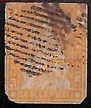 94996bA - SWITZERLAND - STAMP - ZM  # 25B Thin Paper -  USED  Defective