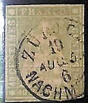 95003bA  - SWITZERLAND - STAMP -  ZUMSTEIN #  26  Thick Paper -  USED