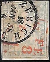 95004gA - SWITZERLAND - STAMP - ZM  # 27D  fine  USED - DEFECTIVE