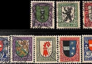95017g - SWITZERLAND - STAMP -  Yvert #  218/25 -   USED Pro Juventute 1925/26