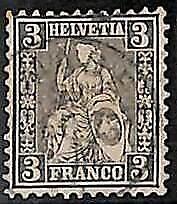 95017a - SWITZERLAND - STAMP -    Yvert #  34 -  fine  USED