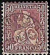 95018dB - SWITZERLAND  -  STAMP -    Yvert #  48  -   USED