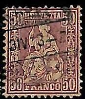 95018dC - SWITZERLAND  -  STAMP -    Yvert #  48  -   USED