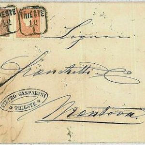 36769 AUSTRIA period LOMBARD VENETO - TYP II Bunt Frankatur - from TRIESTE