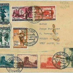 21389 - YUGOSLAVIA - POSTAL HISTORY: Scott # B98 / 101 + B102 / 106 on cover