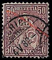 95022gA  - SWITZERLAND  -  STAMP -   Yvert #  56  - Very Fine  USED