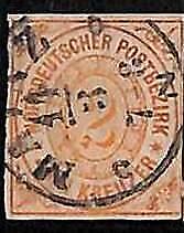 94907 3bA  - GERMANY Norddeutschland  - STAMP  -  Michel  #  8 -  USED
