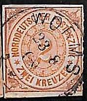 94907 3bB  - GERMANY Norddeutschland  - STAMP  -  Michel  #  8 -  USED