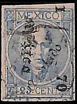 94938L - MEXICO -  STAMPS  - Yvert # 45b I -   USED postmarked ANOTADO