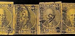 94934c  - MEXICO -  STAMPS  - Yvert # 46  * 4  -  USED