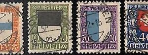 95017f  - SWITZERLAND - STAMP -    Yvert #  188-91 -   USED Pro Juventute 1922
