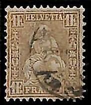 95018hC - SWITZERLAND  -  STAMP -    Yvert #  41  -   USED