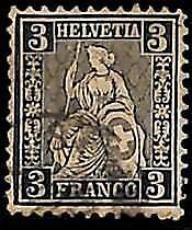 95020aB  - SWITZERLAND - STAMP -   Yvert #  34 -   USED
