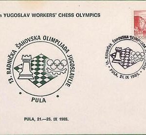 ZA0307 - YUGOSLAVIA - Postal History - EVENT CARD - Chess - 1985