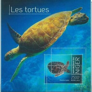 M1517 - NIGER - ERROR, 2013 MISSPERF SHEET: Turtles, Marine Life