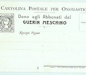 Lib770 - CARTOLINA d'Epoca Illustrata - GUERRIN MESCHINO Onomastico - San Carlo