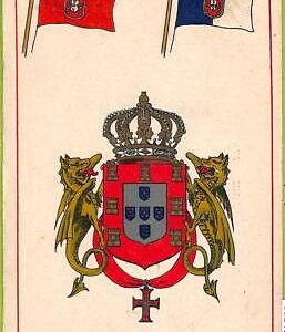 ad2402 - PORTUGAL - VINTAGE POSTCARD - FLAG - 1907