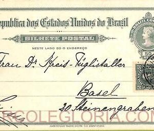ad6153 - BRAZIL - Postal History - Stamp on STATIONERY CARD to SWITZERLAND 1911