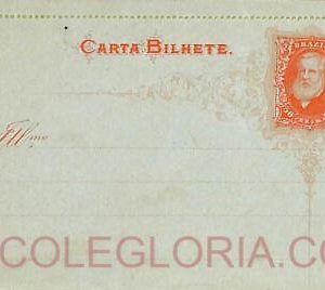 ad6157 - BRAZIL - Postal History - STATIONERY LETTER CARD  1887 - RHM # CB17