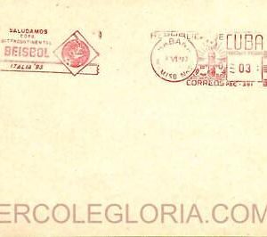 ad6228 - HAVANA - Postal History - ADVERTISING Postmark on CARD - SPORT Baseball