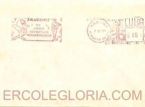 ad6230 - HAVANA - Postal History - ADVERTISING Postmark on CARD - SPORT Baseball