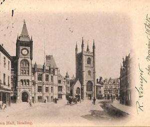 ac5067 - GB  -  VINTAGE POSTCARD:  Reading, Town Hall  - 1904 BERKSHIRE