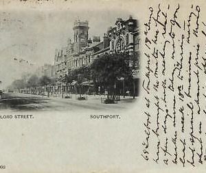 ac5078 - GB  -  VINTAGE POSTCARD:  Southport, Lord Street - 1902  MERSEYSIDE