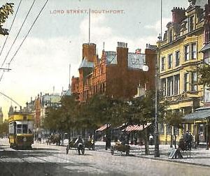 ac5074 - GB  -  VINTAGE POSTCARD:  Southport, Lord Street MERSEYSIDE