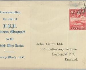 82585 - ANTIGUA - Postal History -  Special Cover - ROYALTY  1955