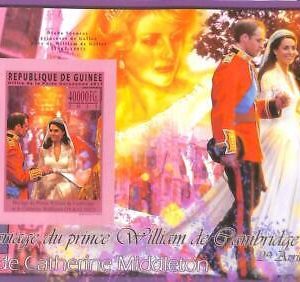 A0574  - GUINEE Guinea - ERROR  IMPERF SHEET - 2011  Royalty WILLIAM & KATE