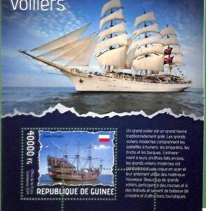 A0586 -  GUINEE Guinea -  ERROR   MISSPERF SHEET - TRANSPORT Boat Ship  2014