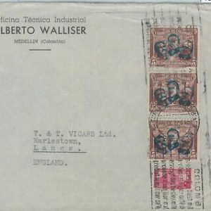 75635 - COLOMBIA  - POSTAL HISTORY -   COVER to ENGLAND 1945 -  Coffee