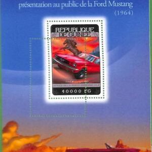 A0609 -  GUINEE Guinea -  ERROR    Stamp  MISSPERF SHEET -  2014 Ford Mustang