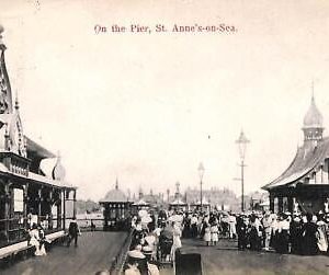 ac5128 - GB  -  VINTAGE POSTCARD: St.Annes-on-Sea, On the Pier 1909 LANCASHIRE